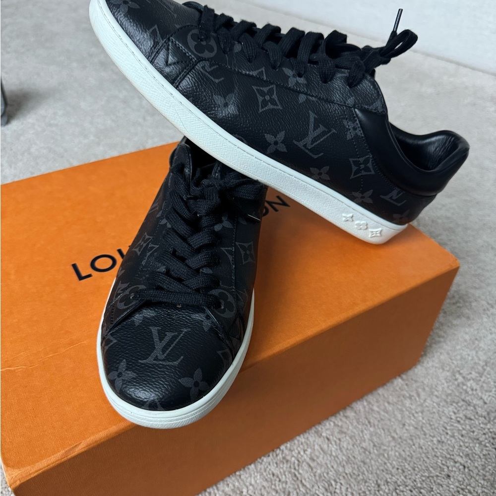 Louis Vuitton Black and White Monogram Sneakers